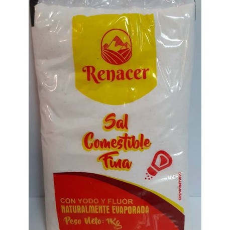 Sal Refinada Renacer 1kg