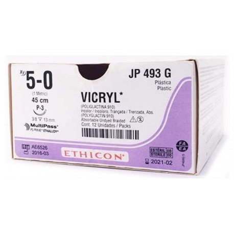 Acido Pligactin (VICRYL) 4/0 RB-1