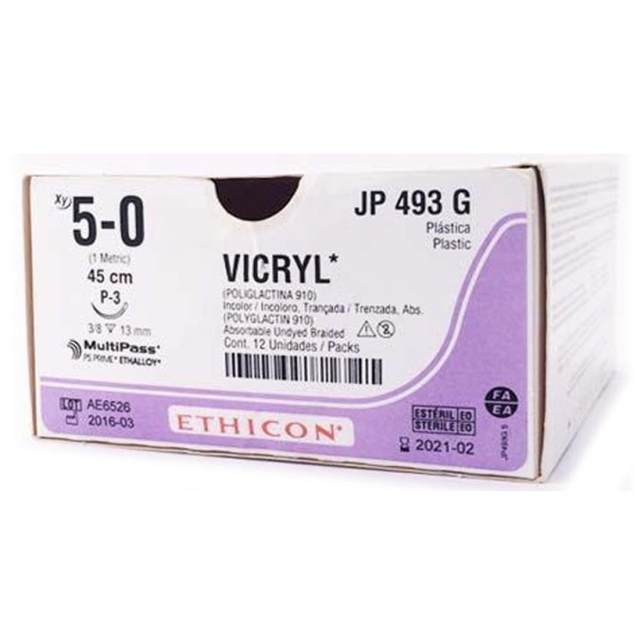 Acido Poligactin (VICRYL) 4/0 RB-1