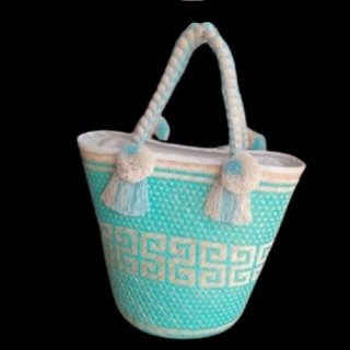 Cartera Wayuu Turquesa