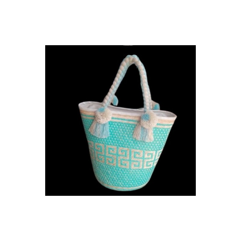 Cartera Wayuu Turquesa