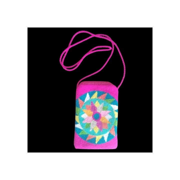 Portacelular Wayuu Rosado