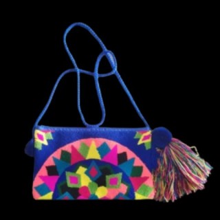 Cartuchera Wayuu Azul Multicolor