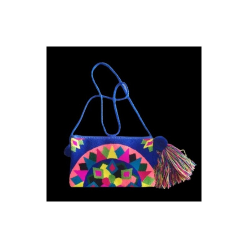 Cartuchera Wayuu Azul Multicolor