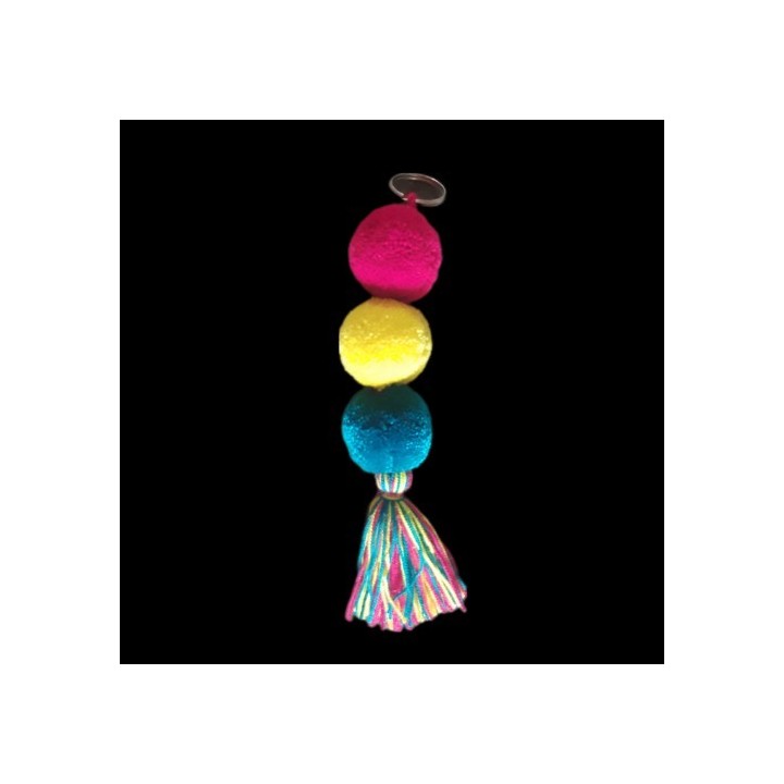 Llavero Wayuu 3 Borlas