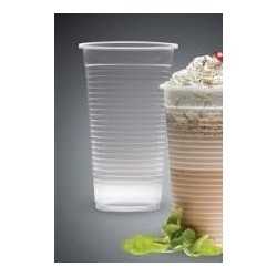 Vasos y tapas transparente desechables 22 Oz  100 unidades
