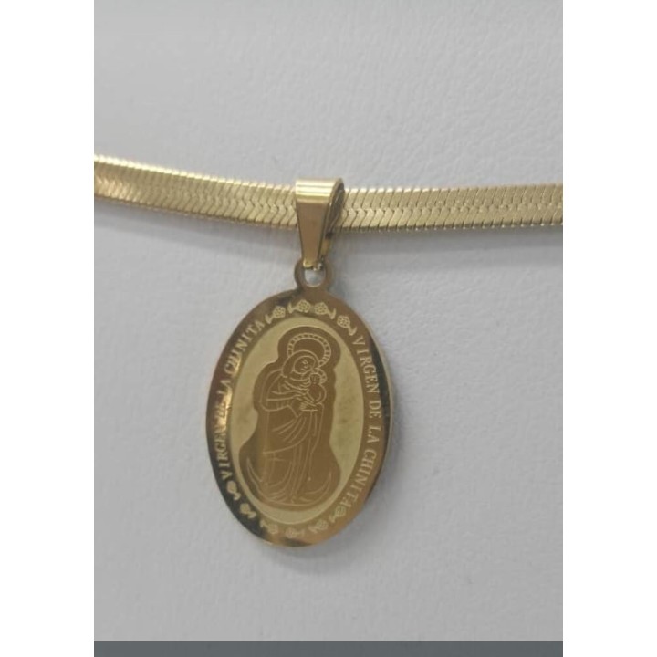 Dije Chinita con cadena de acero