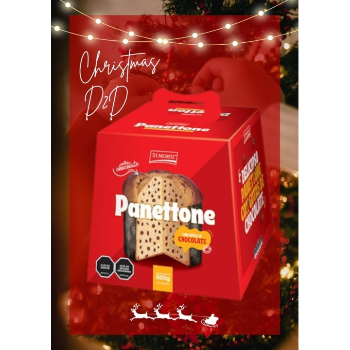 Panettone con Gotas de chocolate St Moritz 80 Grs