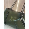 Cartera Mini color Verde Olivo en ECOcuero con portacosméticos