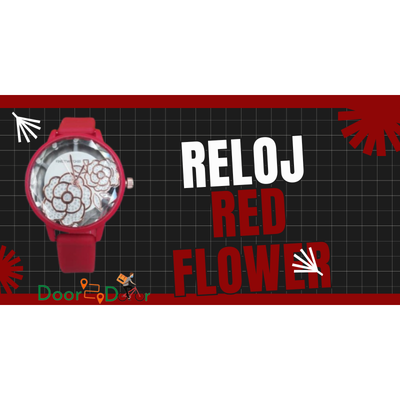 Reloj Red Flower